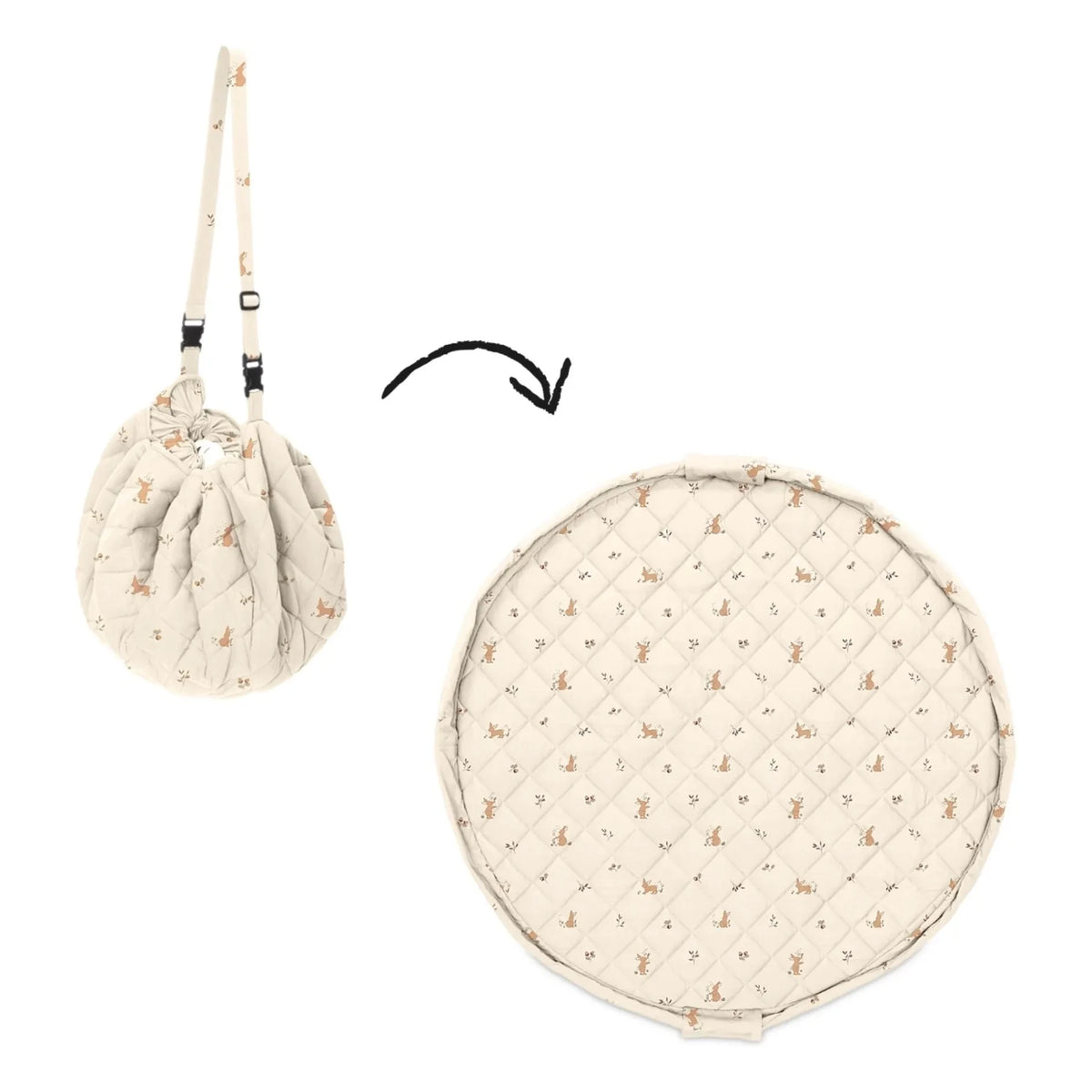 Play and Go - Noomad Bag / Play Mat - Bunnies | Nude