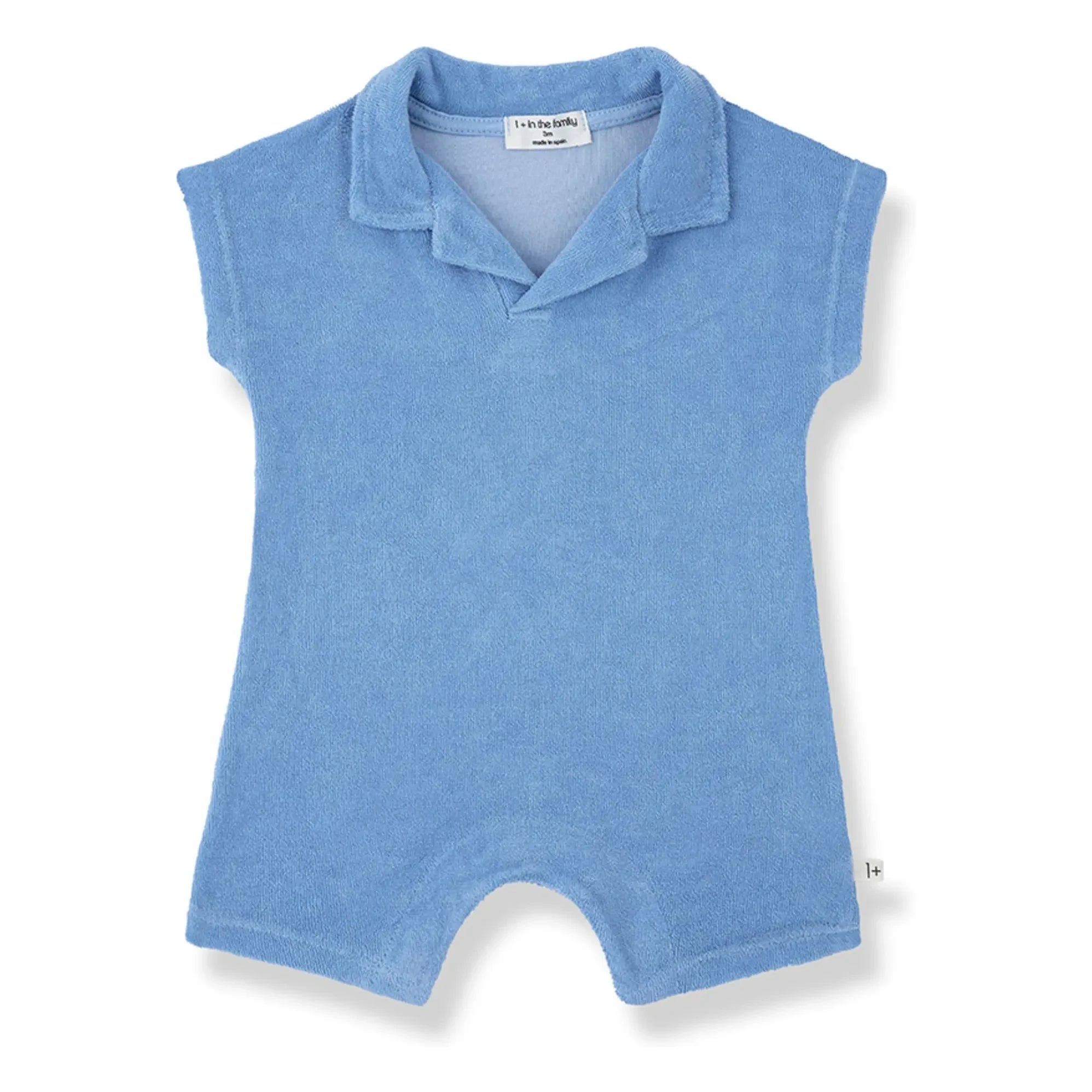 1+ in the Family - Alaro Eponge Romper | Light Blue
