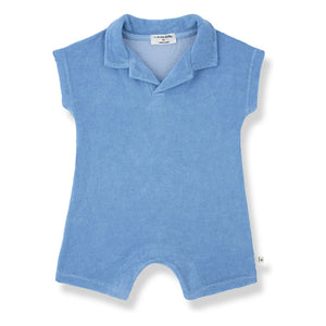 1+ in the Family - Alaro Eponge Romper | Light Blue