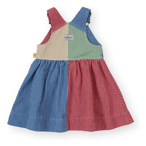 Goldie + Ace - Striped Pieced Salopet Dress | Red