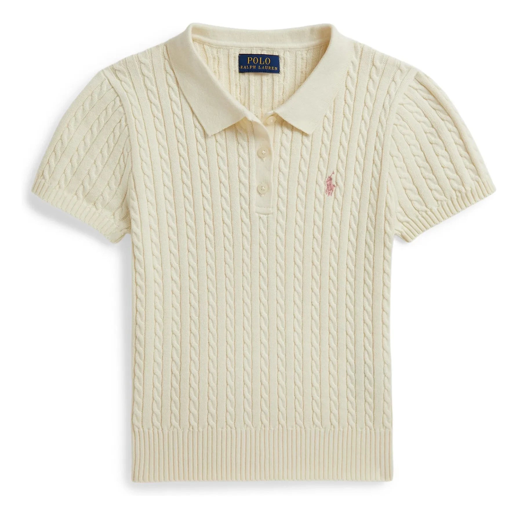 Ralph Lauren - Fine knit polo shirt | Cream