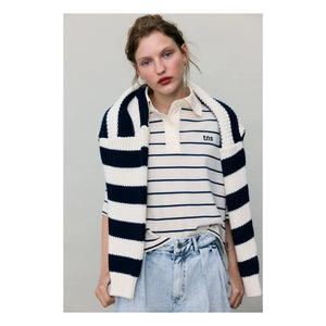 the new society - Cotton Bermuda Shorts | Denim Blue