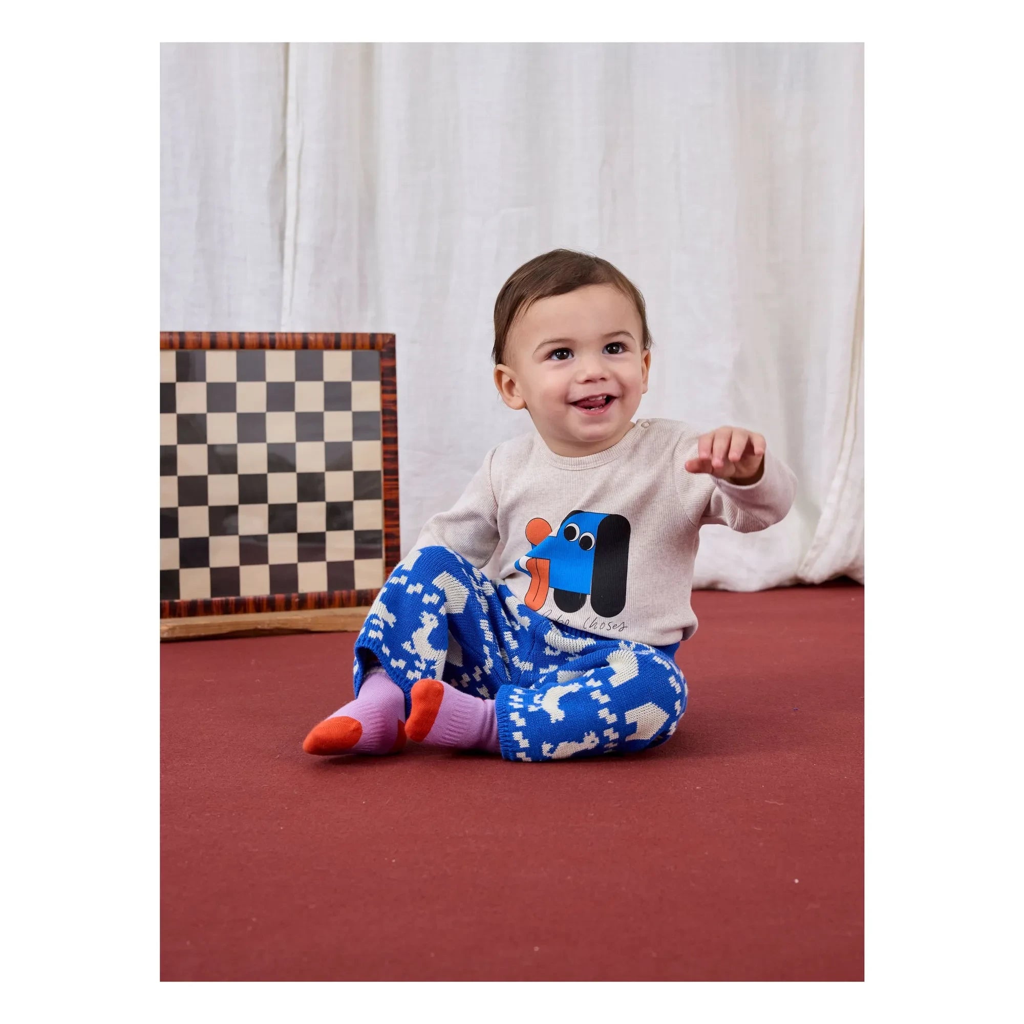 Bobo Choses - Organic Cotton Mesh Farm Pants | Blue