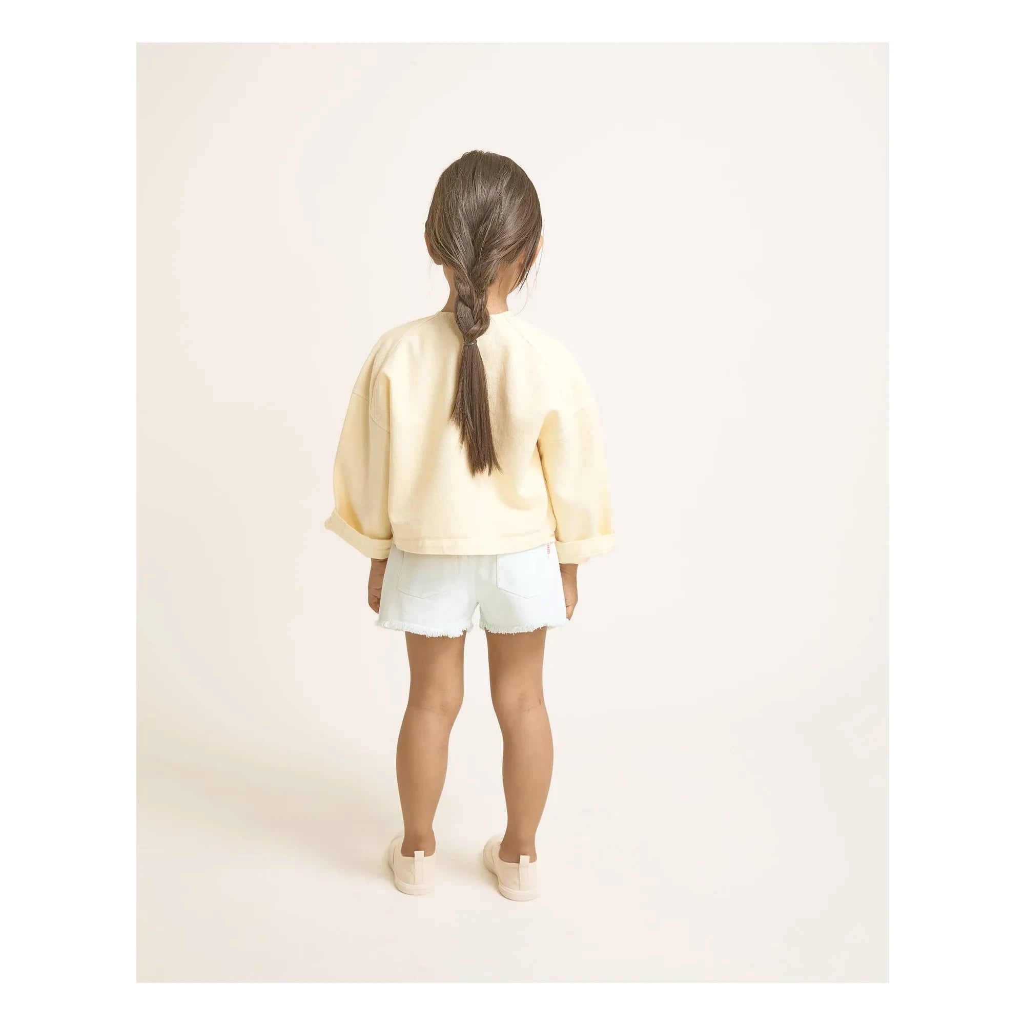 Owl - Fringed Denim Lyocell Shorts | Aqua