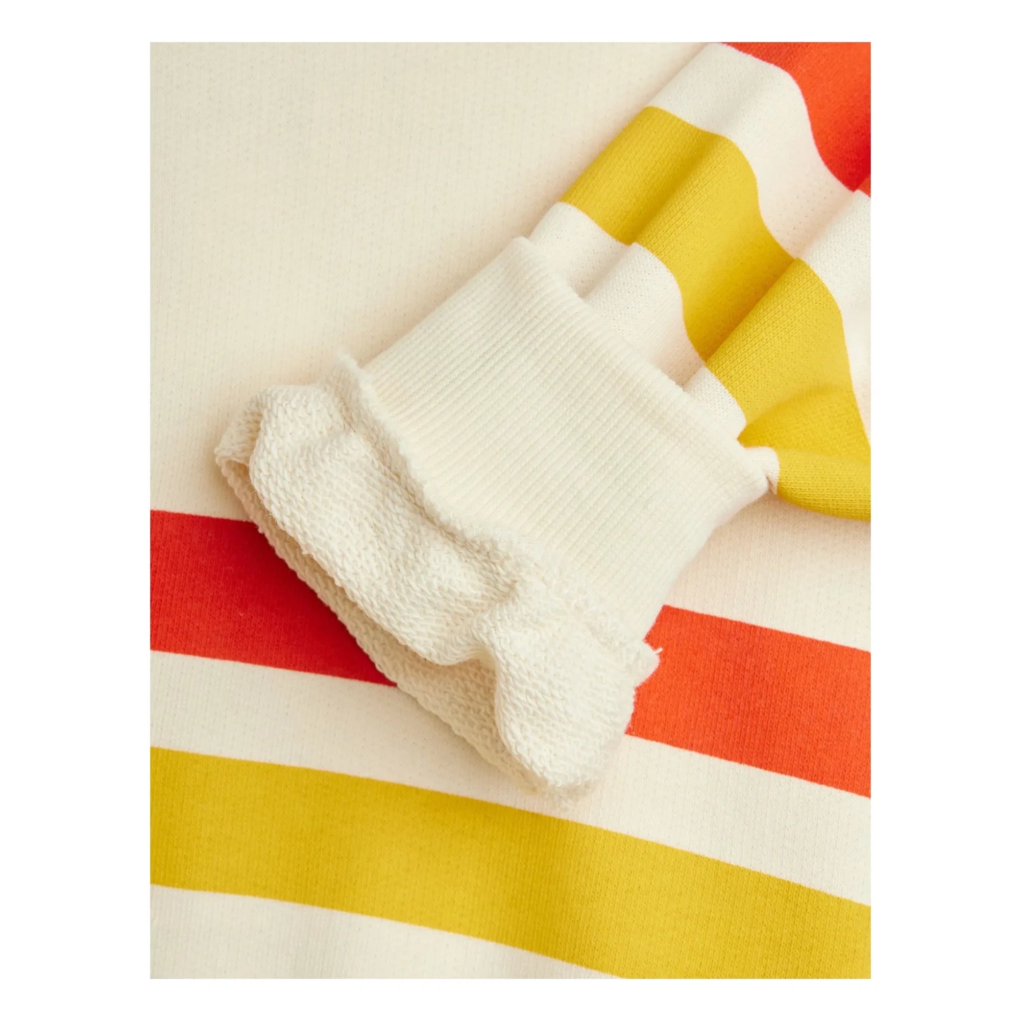 Mini Rodini - Striped Bear Sweatshirt Organic Cotton | Ecru
