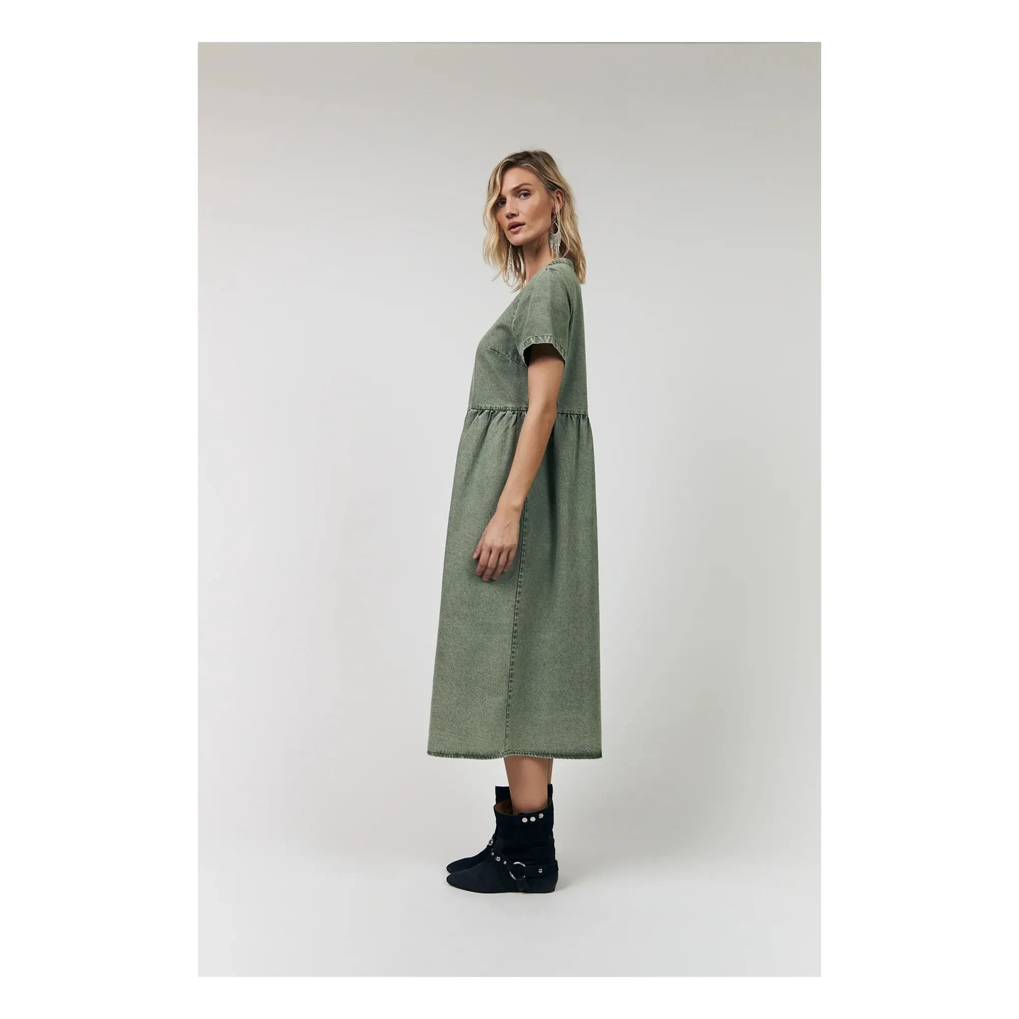 Lollys Laundry - Aliya Cotton Dress | Khaki