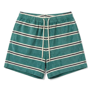 Hod - Beverly Cotton Striped Shorts | Green