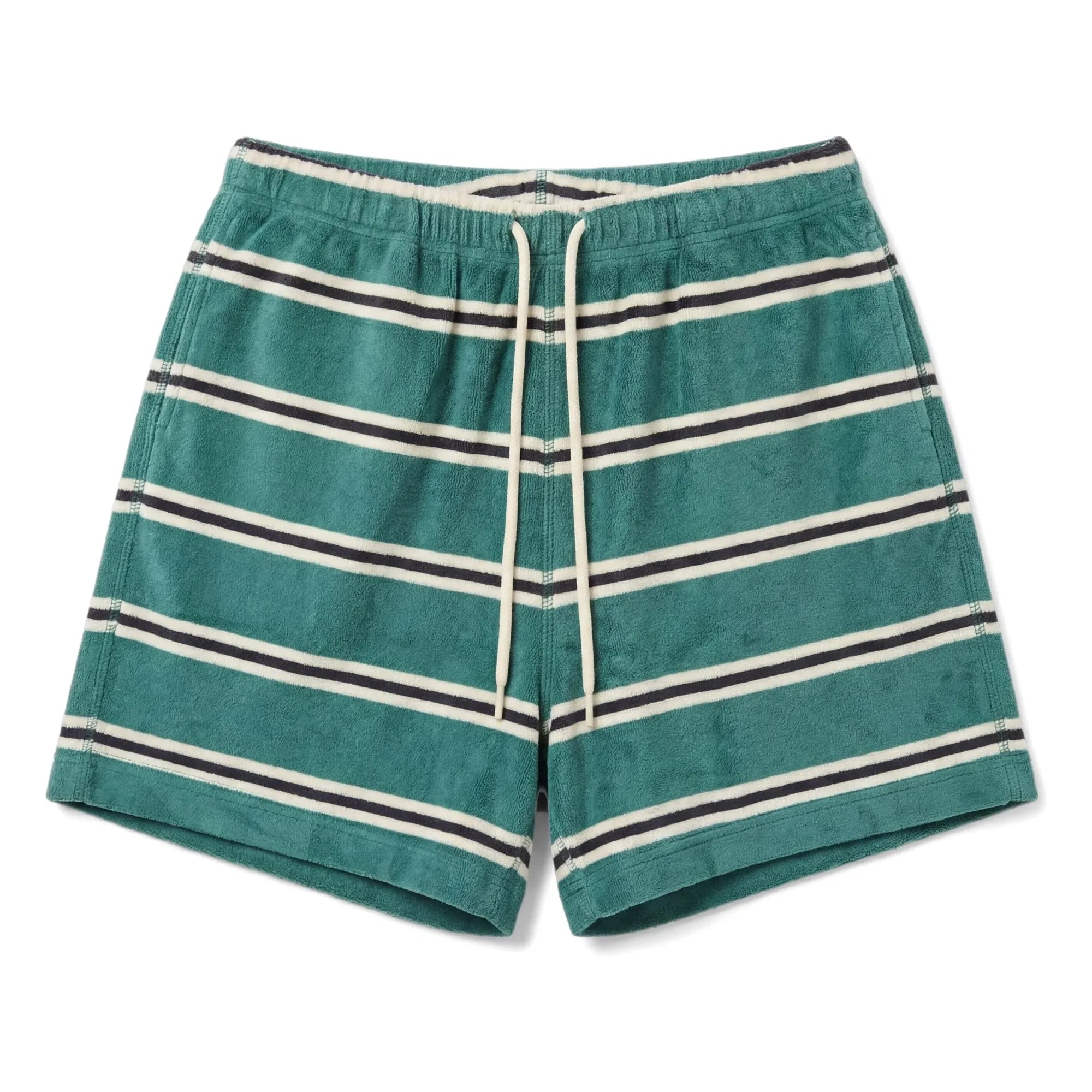 Hod - Beverly Cotton Striped Shorts | Green
