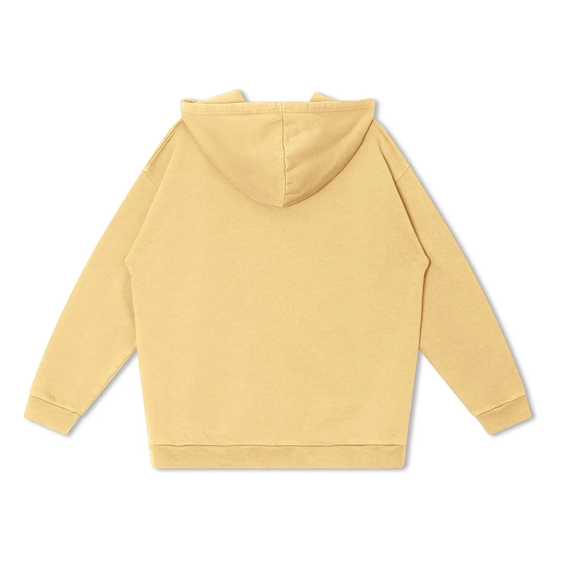 Matona - Organic cotton hooded zip-up sweatshirt | Pale yellow