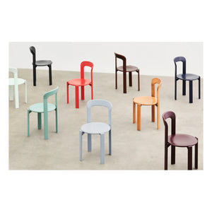 Hay - Rey Polished Wooden Chair - Bruno Rey | Eggplant Purple
