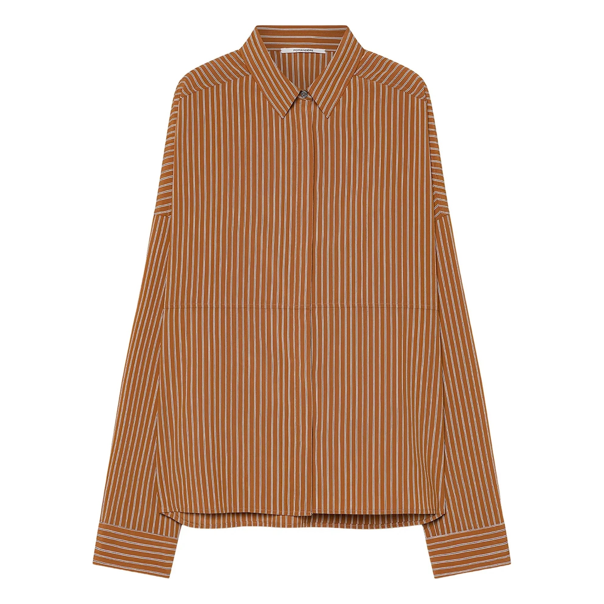 Pomandère - Striped Shirt | Apricot
