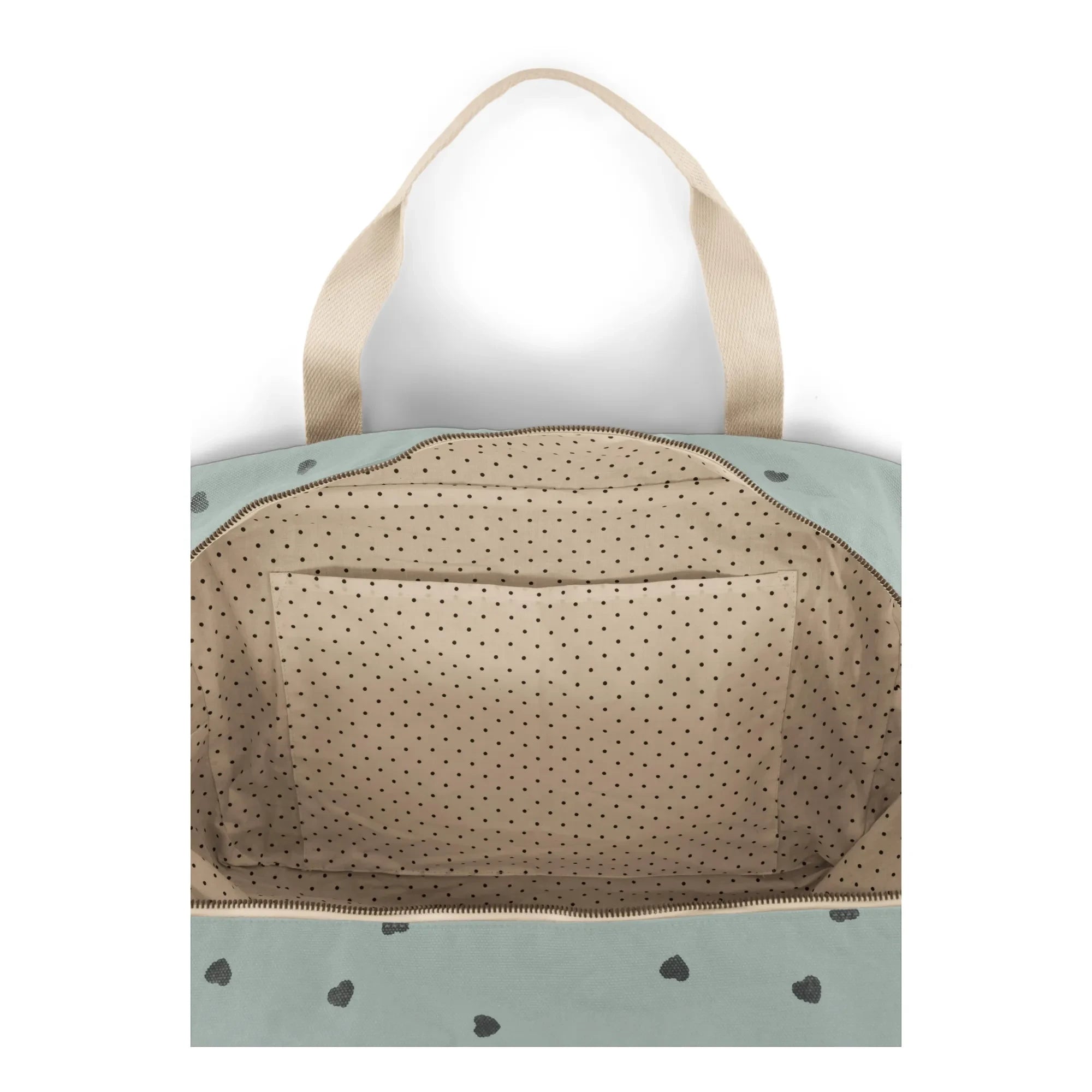 Rose in April - Raphaël Heart-Printed Baby Care Bag | Light Blue