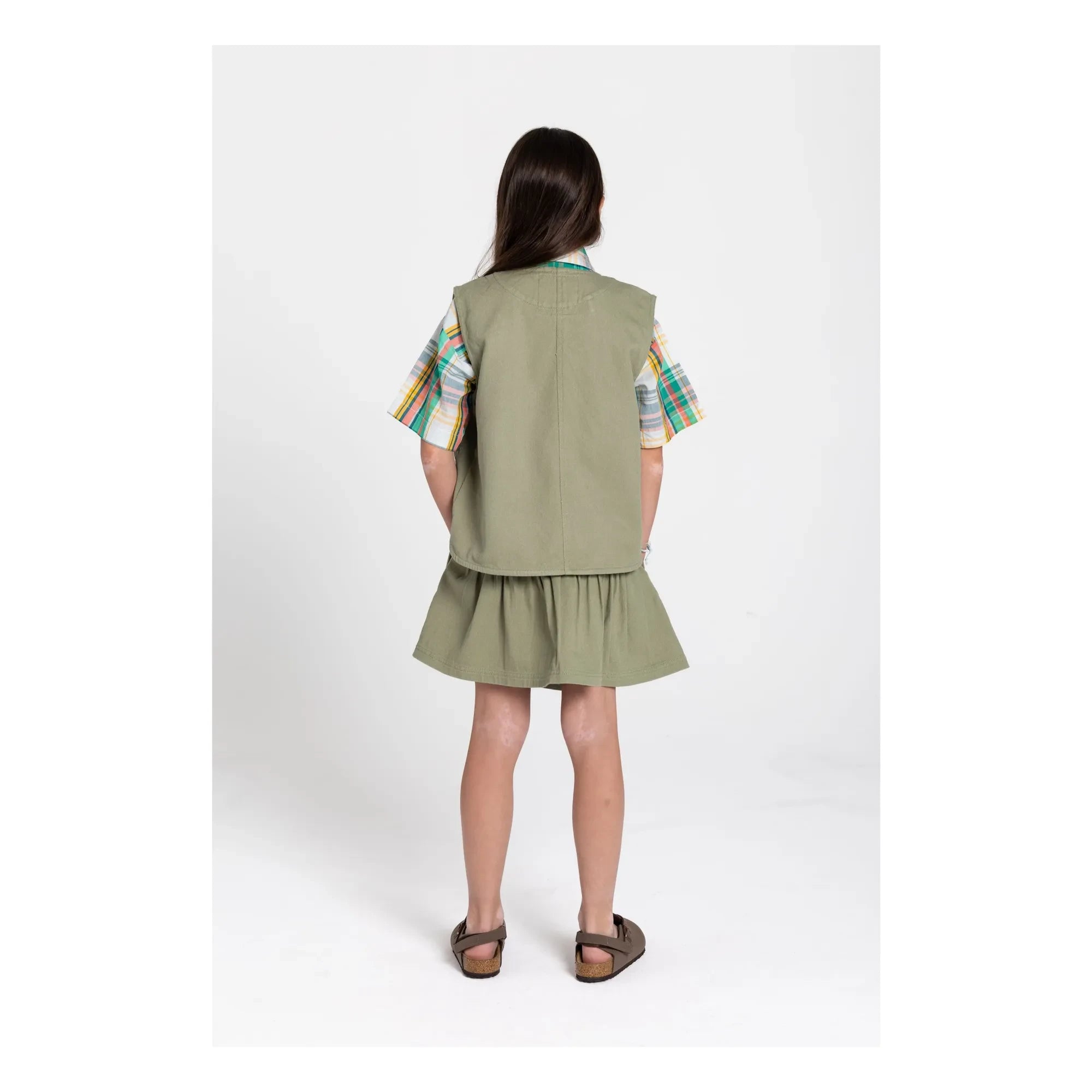 Hundred Pieces - Mara Sleeveless Jacket Boots | Almond Green