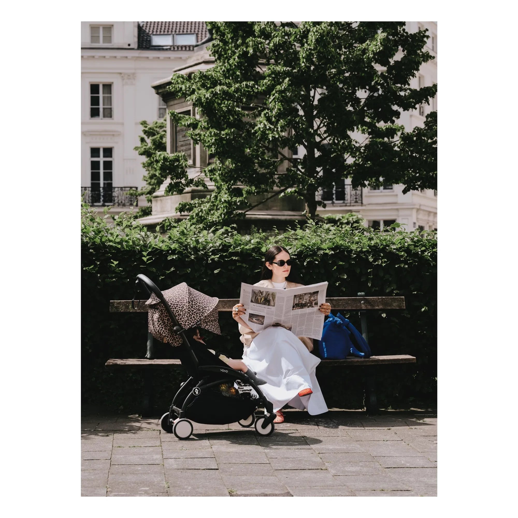 Stokke® - YOYO³ 6+ Baby Stroller Black Frame | Leopard