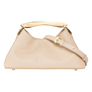 Elleme - Mini Boomerang Çanta Caviar Deri | Nude