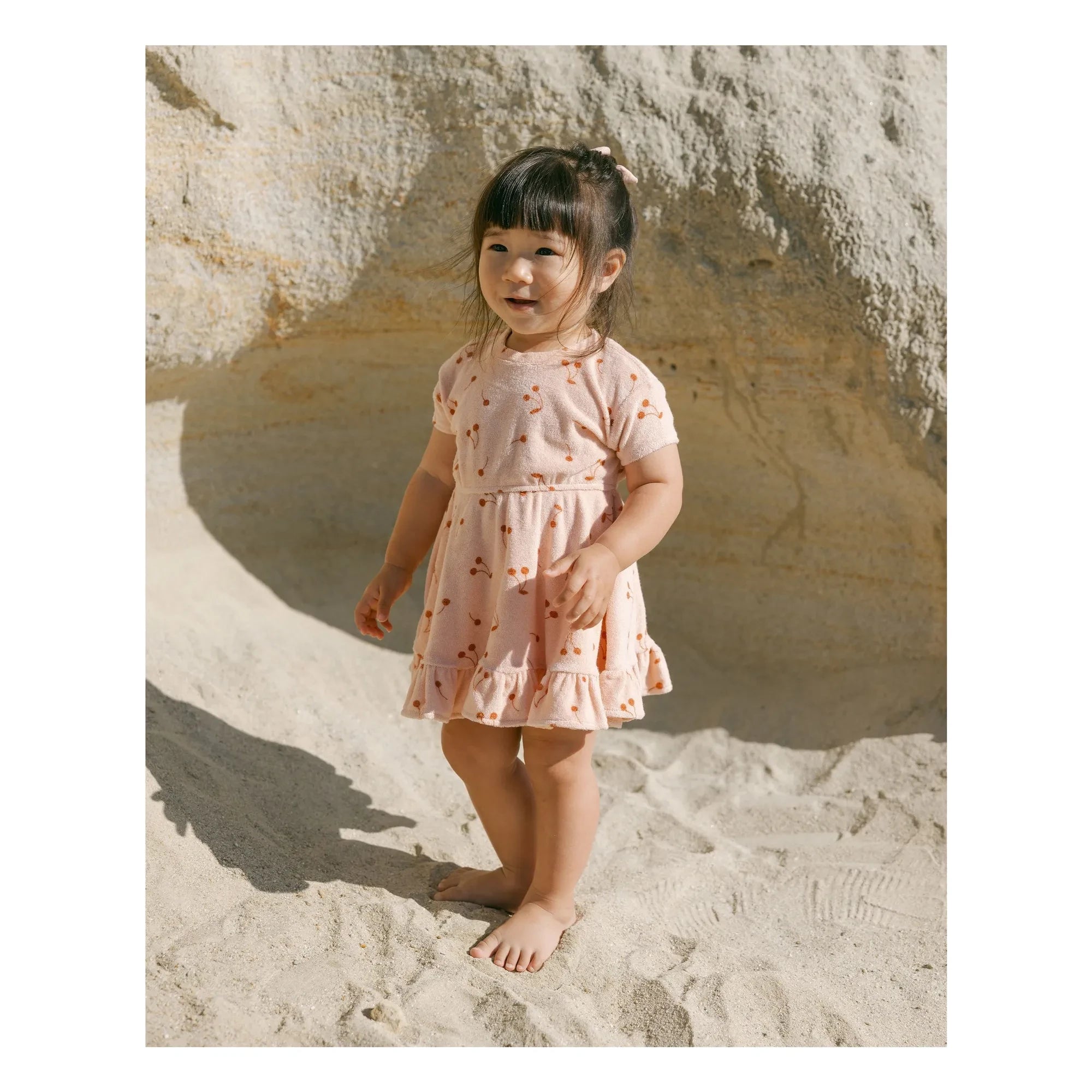 Quincy Mae - Terry Fabric Dress | Light Pink
