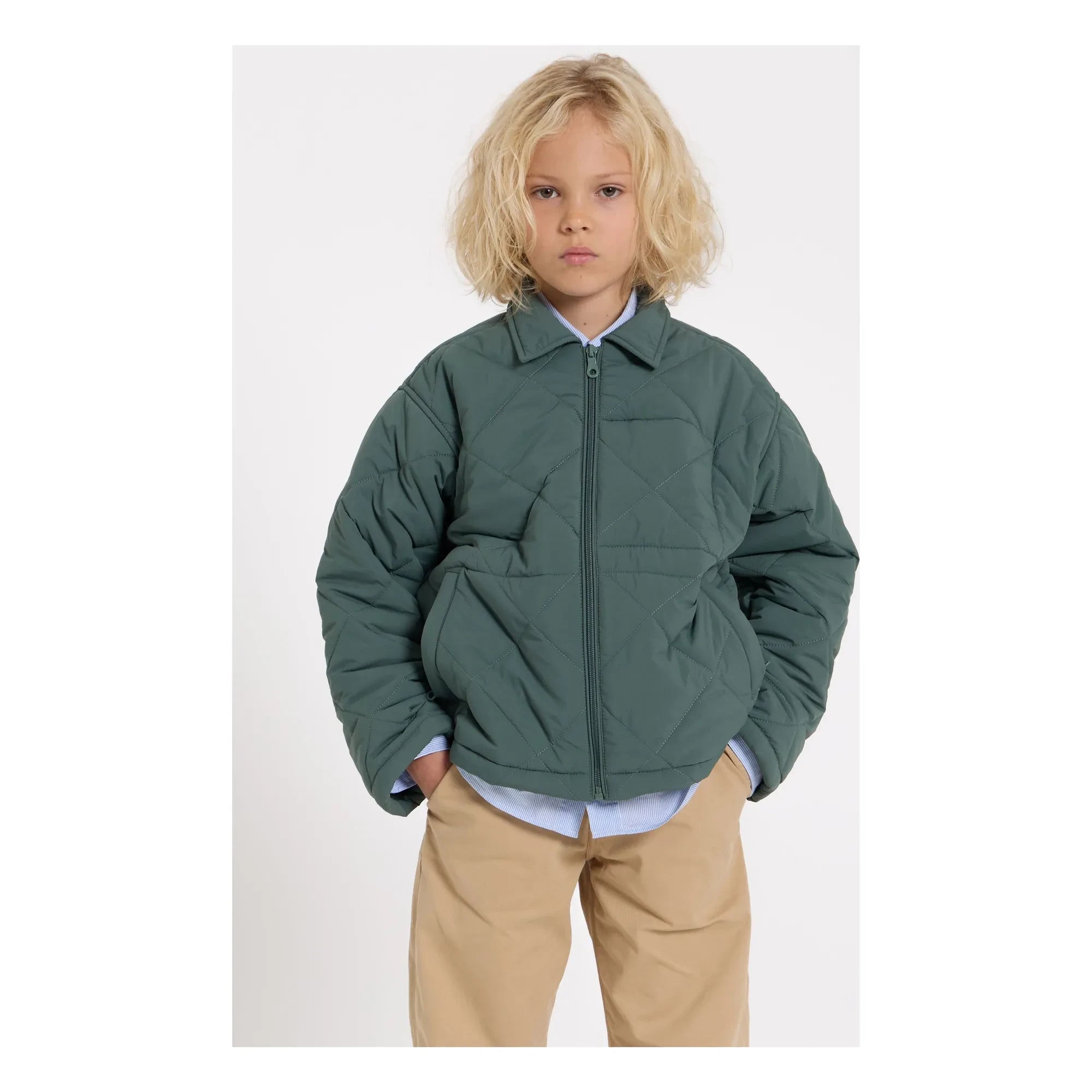 Smallable Kid - Sonny Quilted Jacket | Khaki