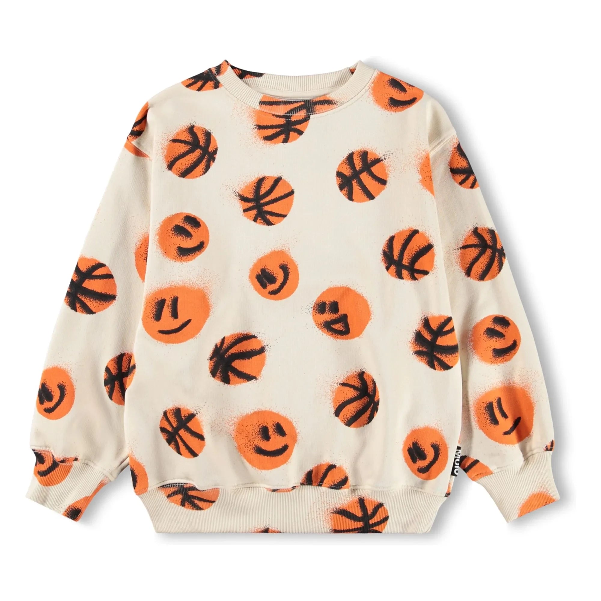 Molo - Monti Basketball Organic Cotton Sweatshirt | Ecru