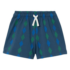 Tinycottons - Losange Organic Cotton Shorts | Blue