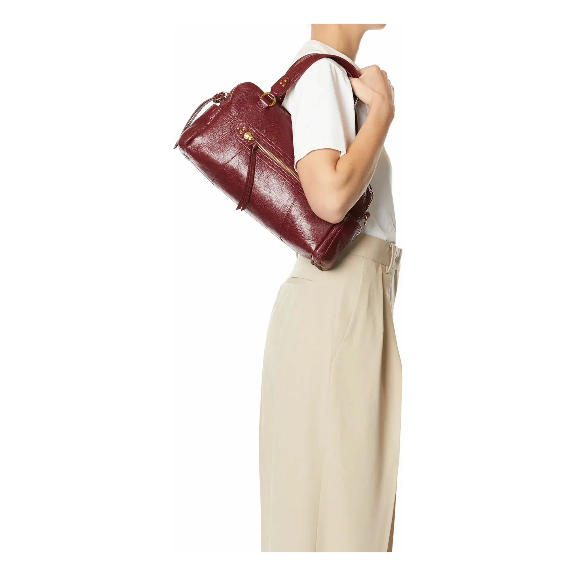 Jérôme Dreyfuss - Lucky Bowling Bag Goat | Burgundy