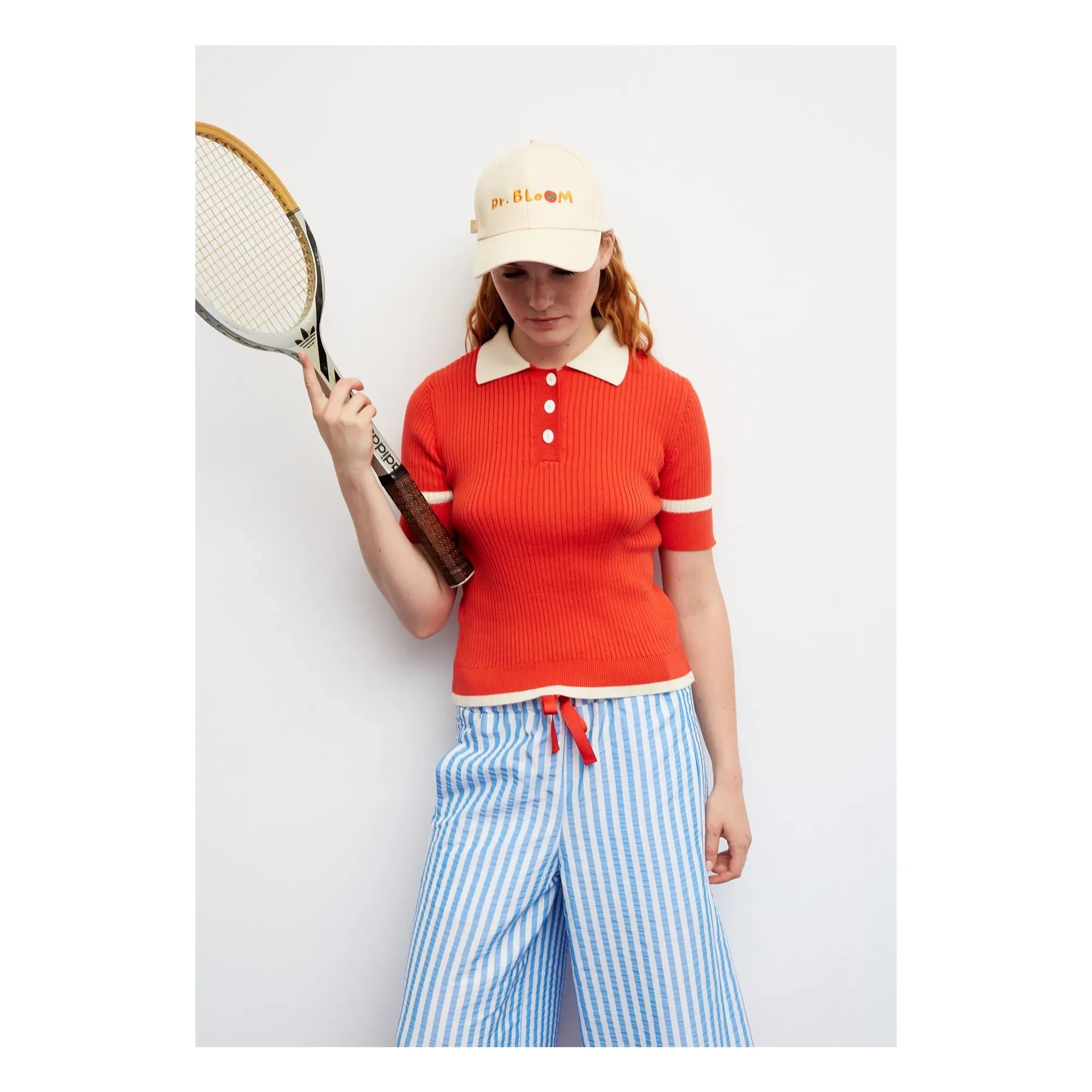 Dr Bloom - Trina Cotton Polo T-Shirt | Red