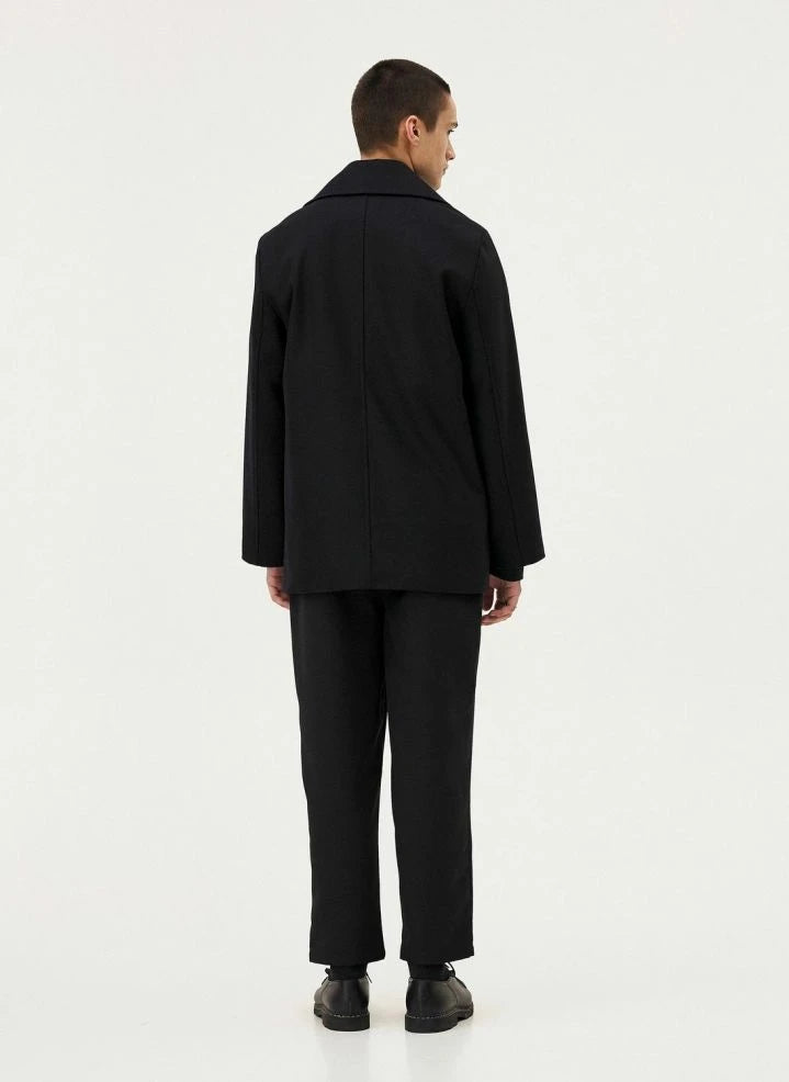 Noyoco - Dundee Recycled Wool and Cashmere Coat | Midnight Blue