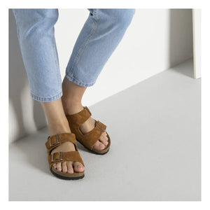 BIRKENSTOCK - Arizona Suede Sandal | Mink