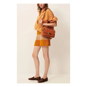 Sessùn - Fontella Cotton Striped Dress | Orange