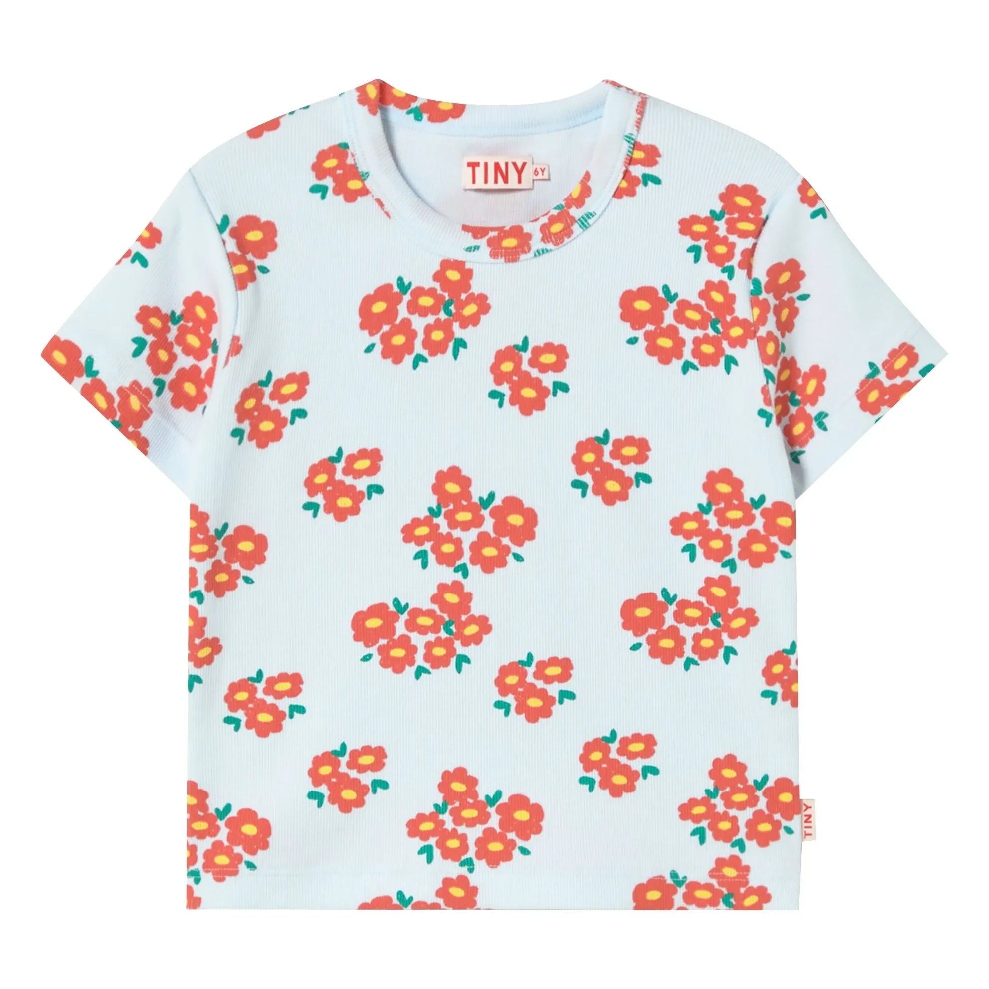 Tinycottons - T-Shirt Flowers Organic Cotton | Light blue