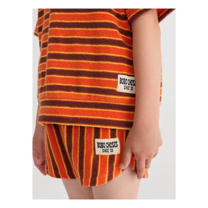Bobo Choses - Striped Towel Shorts | Orange
