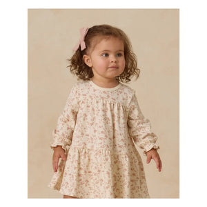 Quincy Mae - Organic Cotton Flower Dress | Ivory