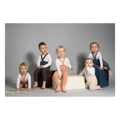 Silly Silas - Organic Cotton Open-Toe Footed Romper Tights | Dark Gray