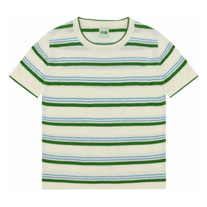 FUB - Striped T-Shirt Extra Thin Mesh Organic Cotton | Green