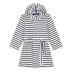 Petit Bateau - Striped Towel Robe | Navy