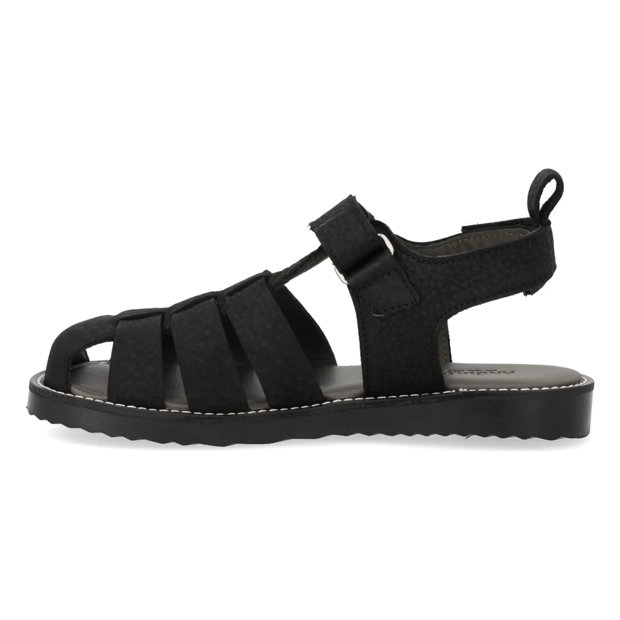 Angulus - Peach Nubuck Sandal | Black