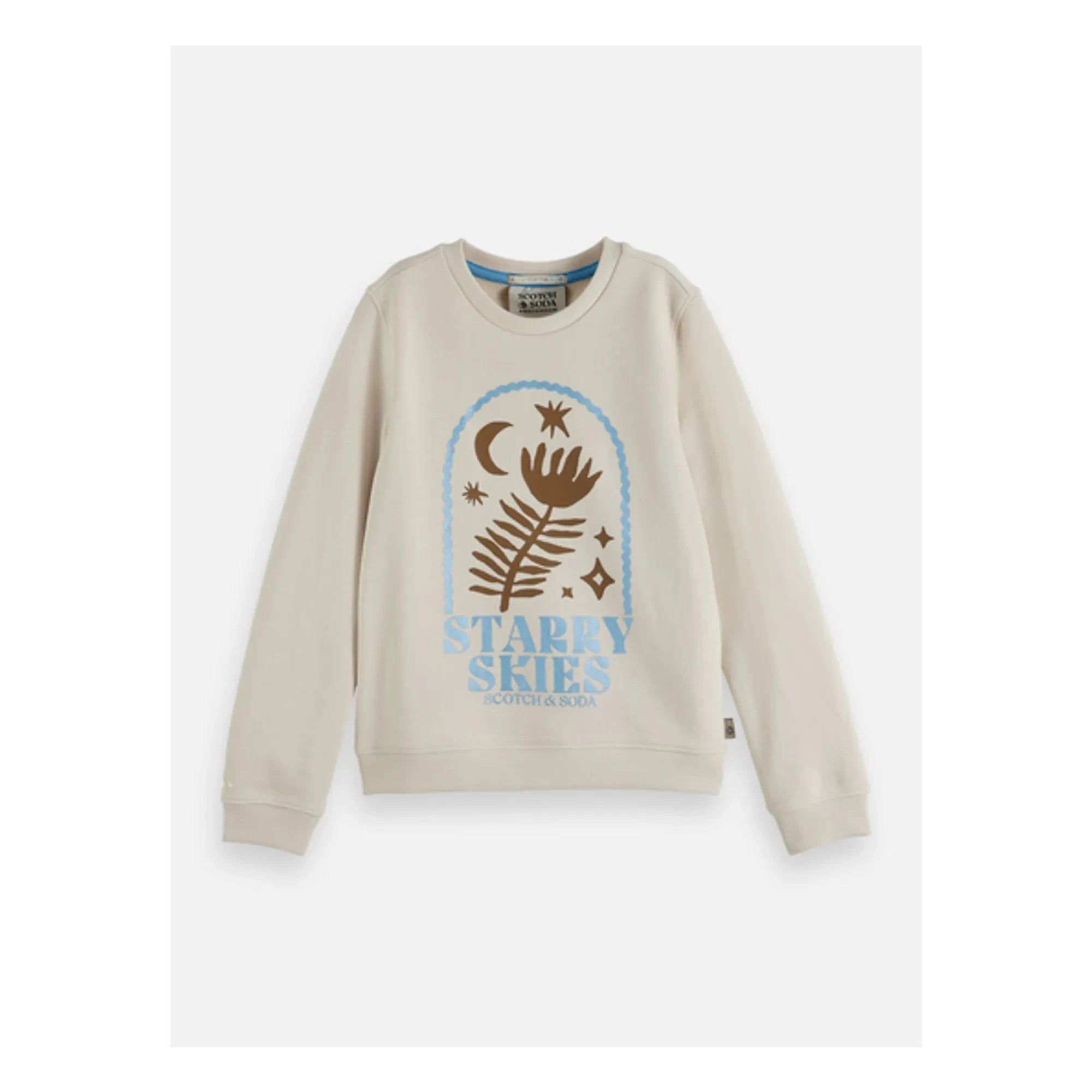 Scotch & Soda - Artwork Starry Skies Organic Cotton Sweatshirt | Ecru