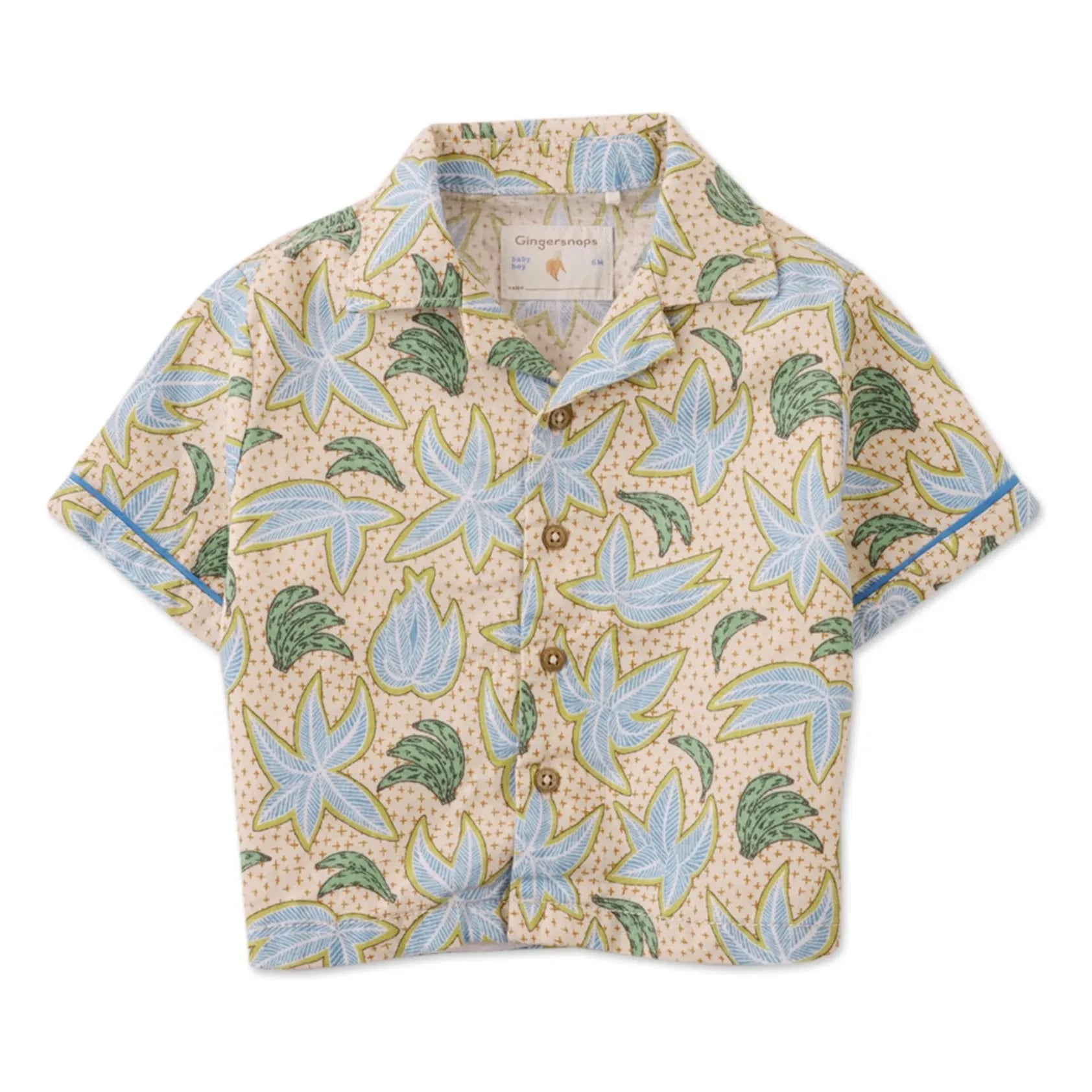 Gingersnaps - Linen Banana Shirt and Shorts Set | Beige