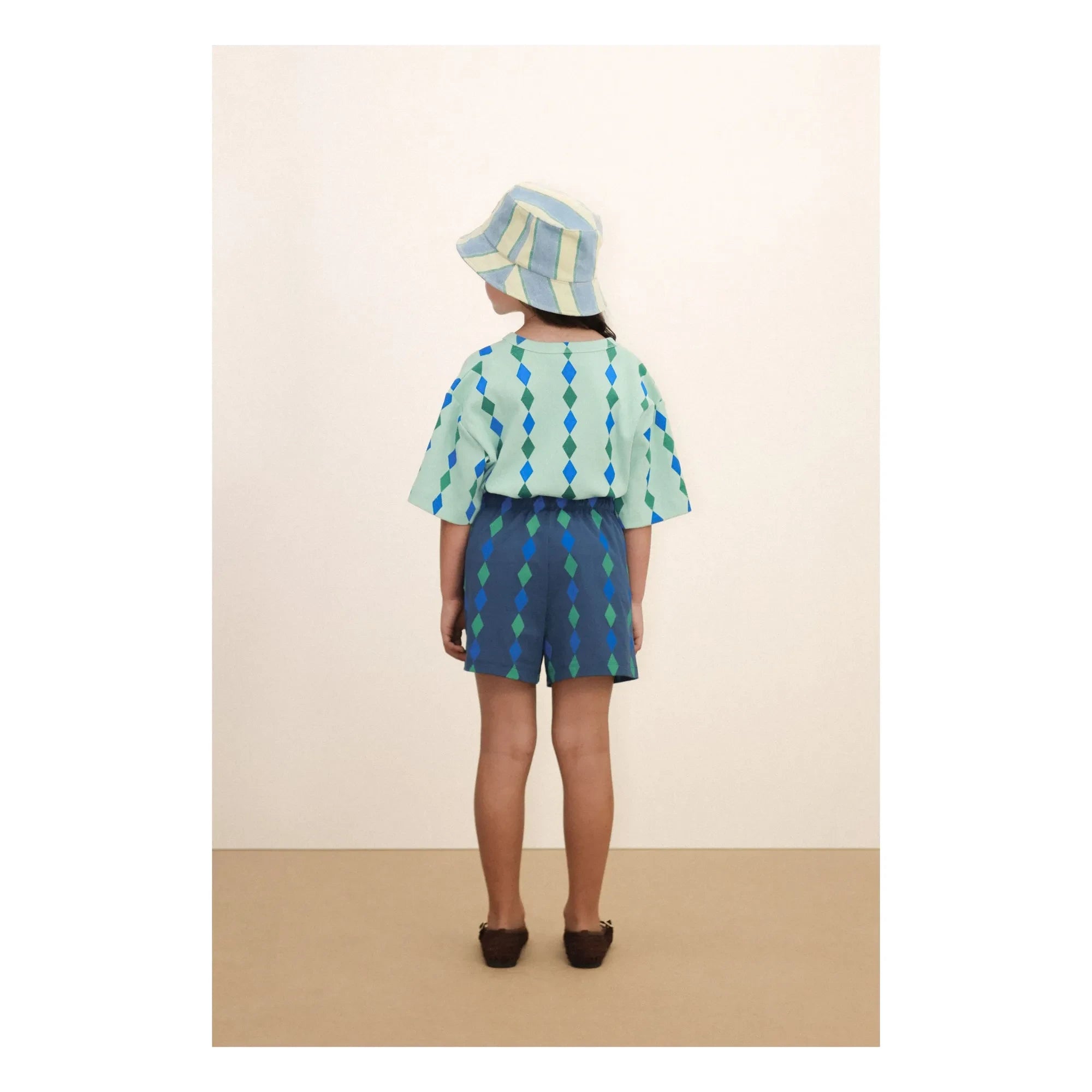 Tinycottons - Losange Organic Cotton Shorts | Blue