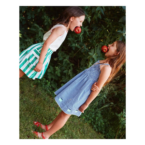 Goldie + Ace - Gingham Gathered Dress | Blue