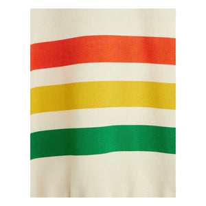 Mini Rodini - Organic Cotton Striped Bear Joggers | Ecru