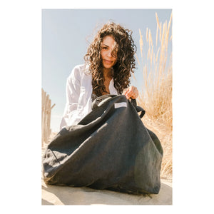 Adorna - Linen Night Bag | Navy Blue