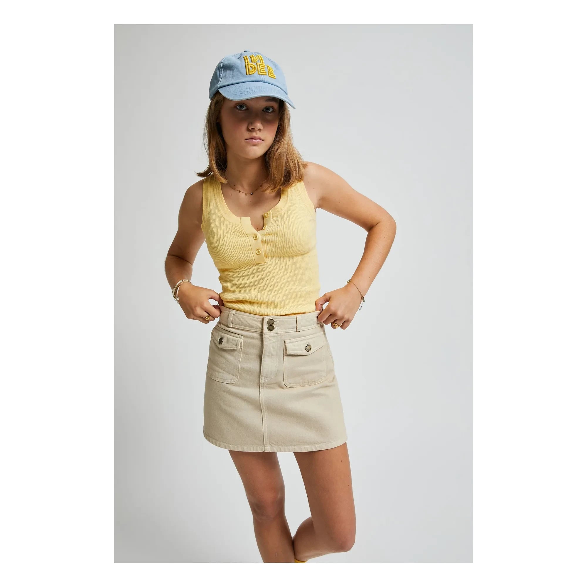 Indee - Volga ribbed tank top | Yellow