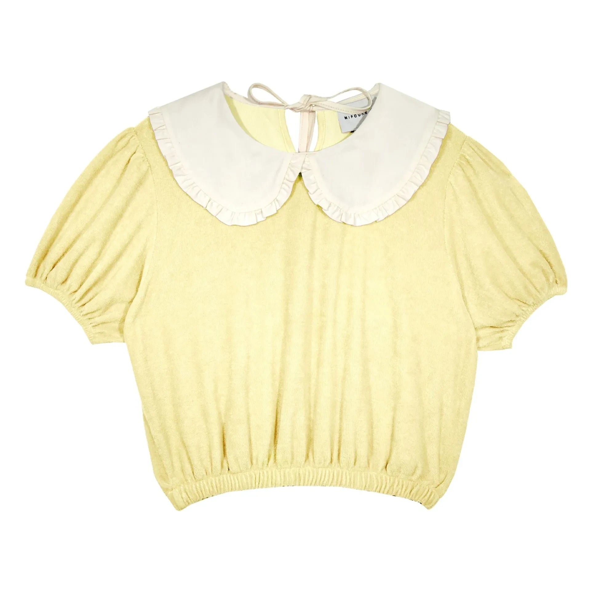 Mipounet - Carina Claudine Organic Cotton Towel T-Shirt | Pale Yellow