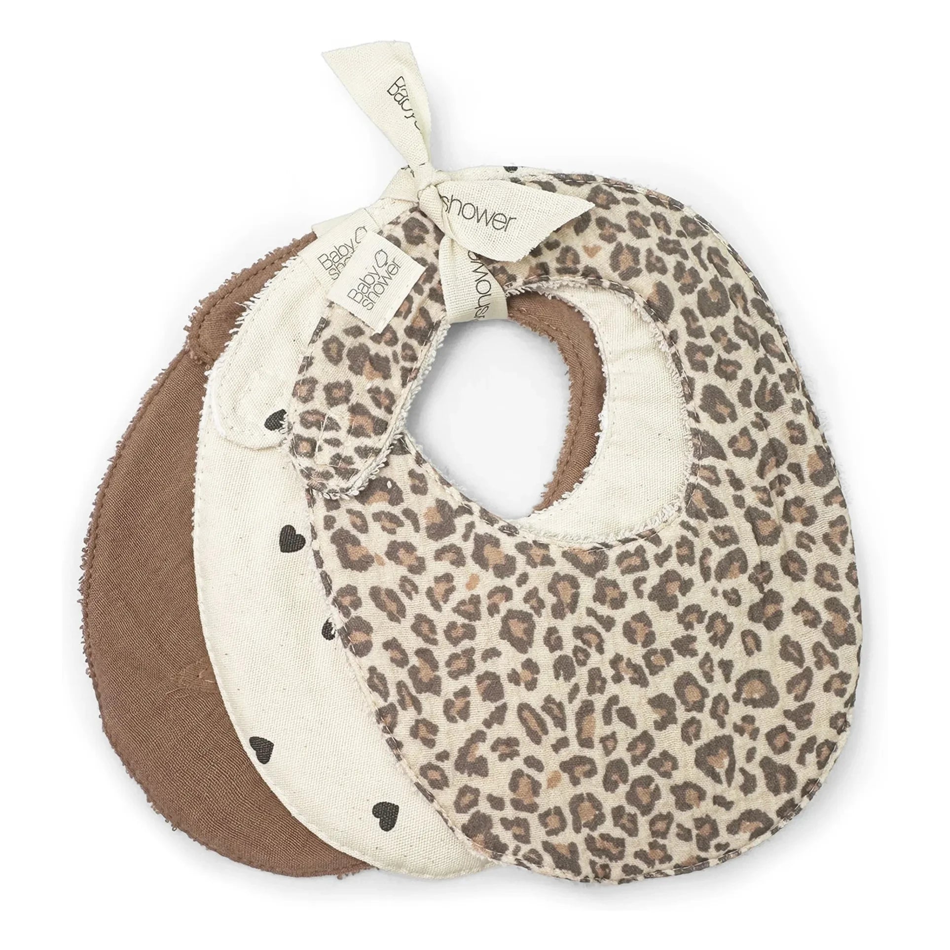 Babyshower - Leopard Print 3-Piece Bib Set