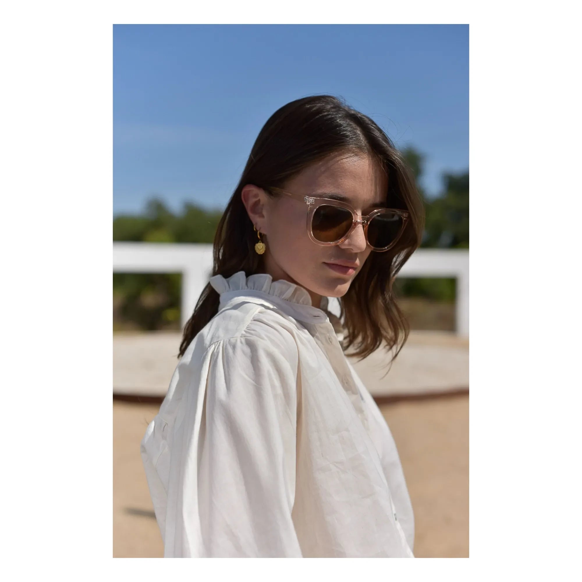 Marlot Paris - Dahlia Seersucker Blouse - Women's Collection | Ivory