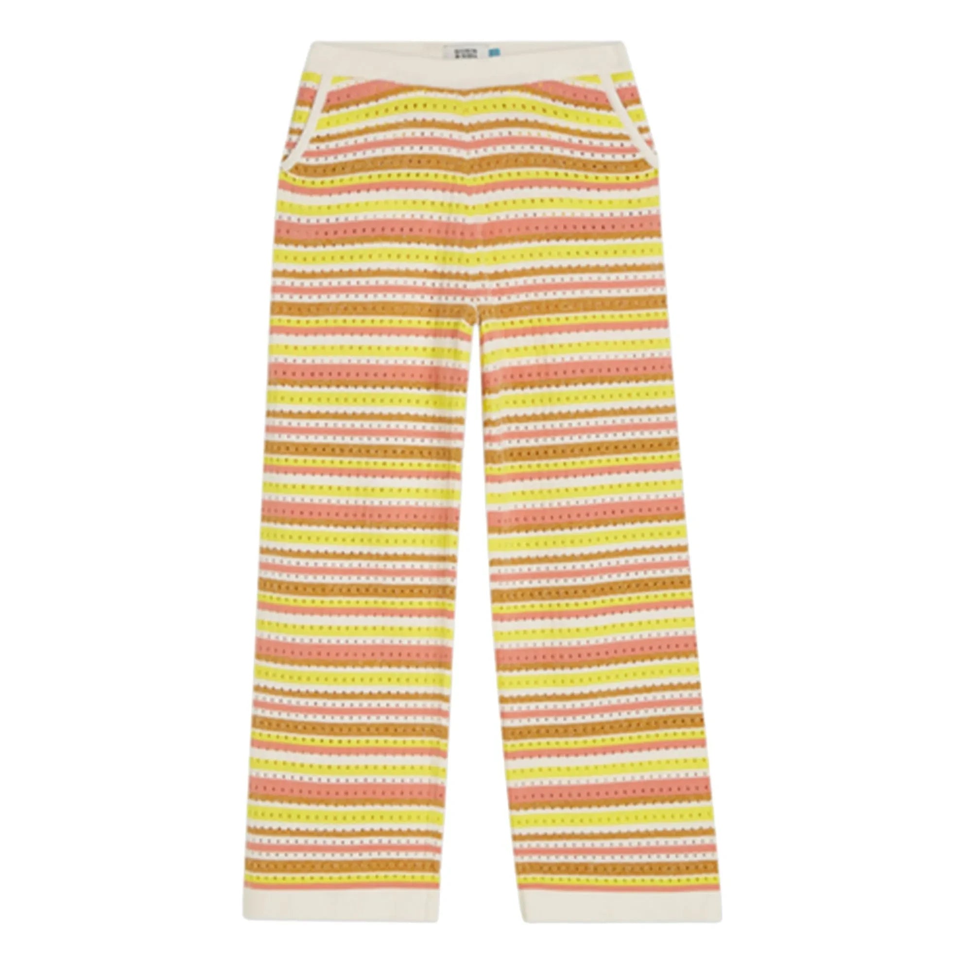 Scotch & Soda - Lurex File Çizgili Pantolon | Sarı