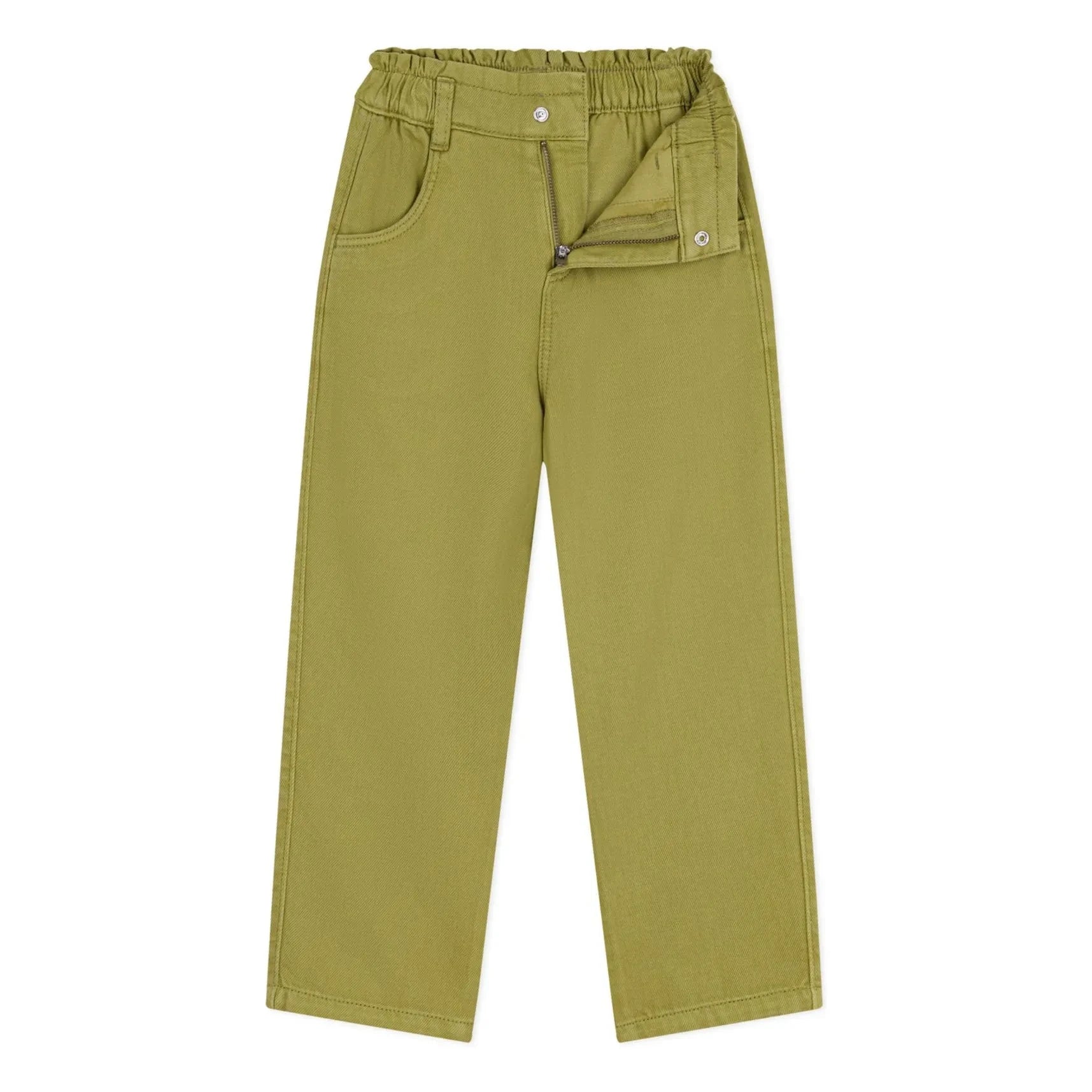 Petit Bateau - Paper Waist Twill Pants | Olive