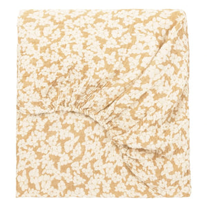 Nobodinoz - Elastic Fitted Sheet Wabi-Sabi Sakura | Mustard