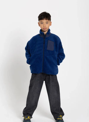 Finger in the nose - Paulo Çift Malzemeli Sherpa Ceket | Royal blue