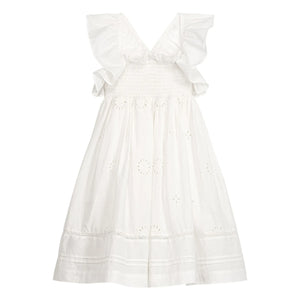 Louise Misha - Anaya Organic Cotton Embroidered Dress | White